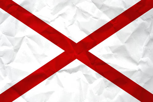 Flag Alabama Paper - Size Medium