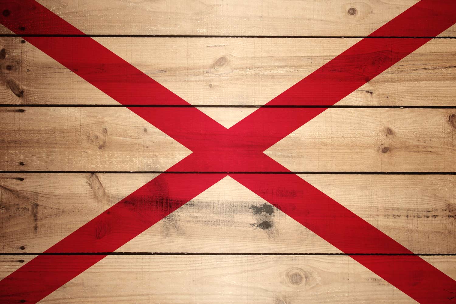 High Resolution Flag of Alabama Wood Texture