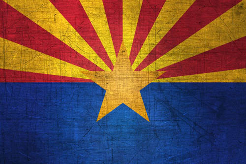 Flag Arizona Metal - Size Medium