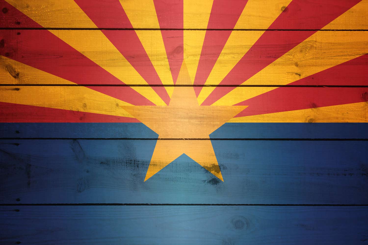 High Resolution Flag of Arizona Wood Texture