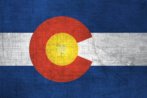Flag Colorado Metal - Size Medium