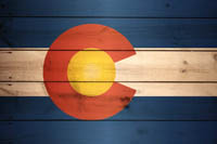 Flag Colorado / Wood Texture