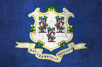 Connecticut Flag Metal Texture
