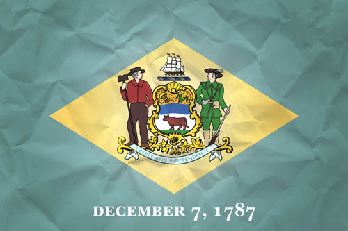 Flag Delaware Paper - Size Medium