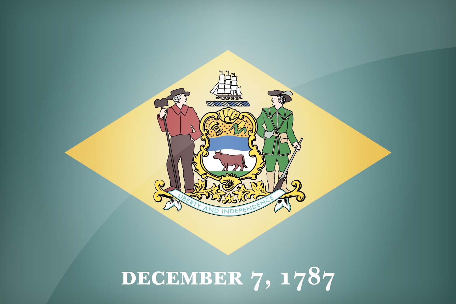 Flag of Delaware in High Resolution