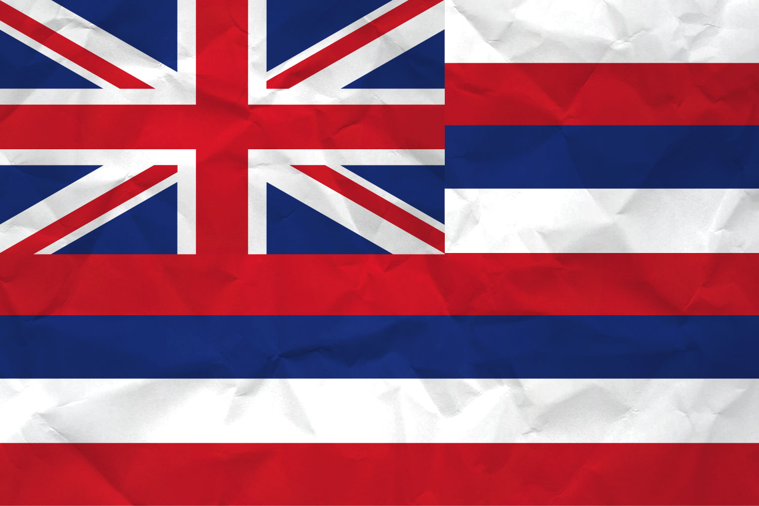 High Resolution Flag of Hawaii Paper Texture