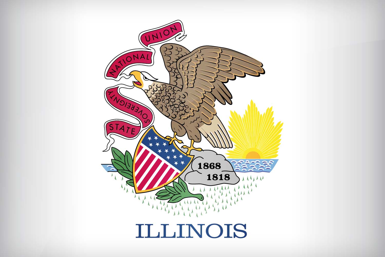 Flag of Illinois in High Resolution