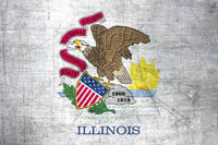 Flag Illinois Metal Texture