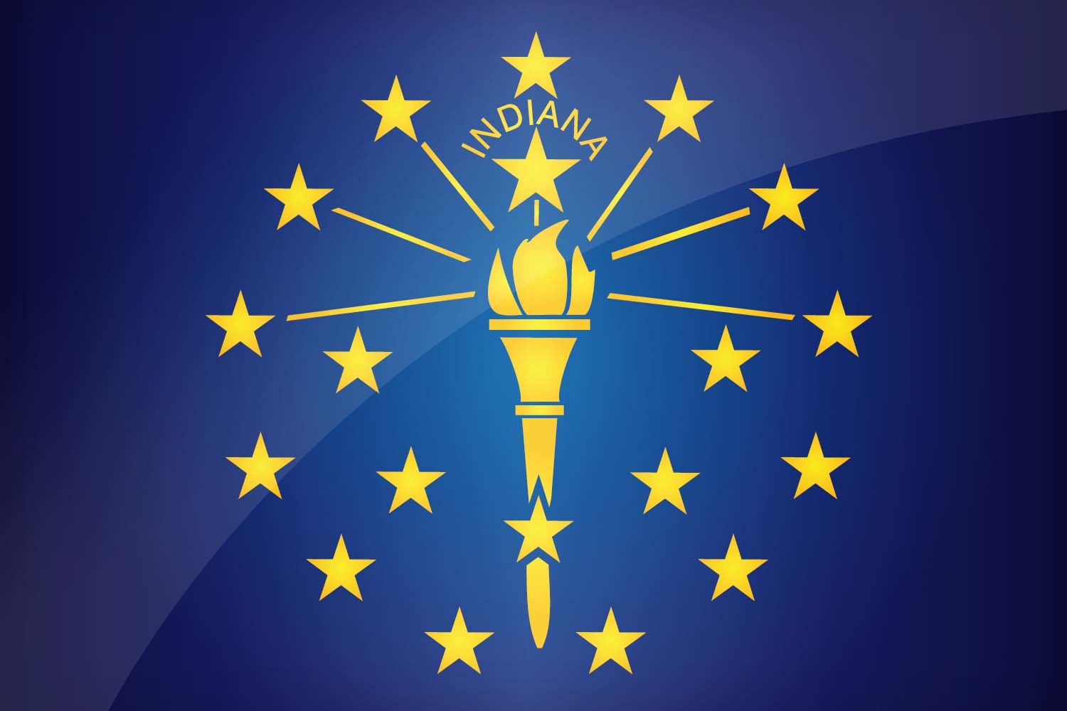 Flag of Indiana in High Resolution