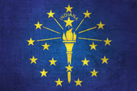 Indiana Flag Metal Texture