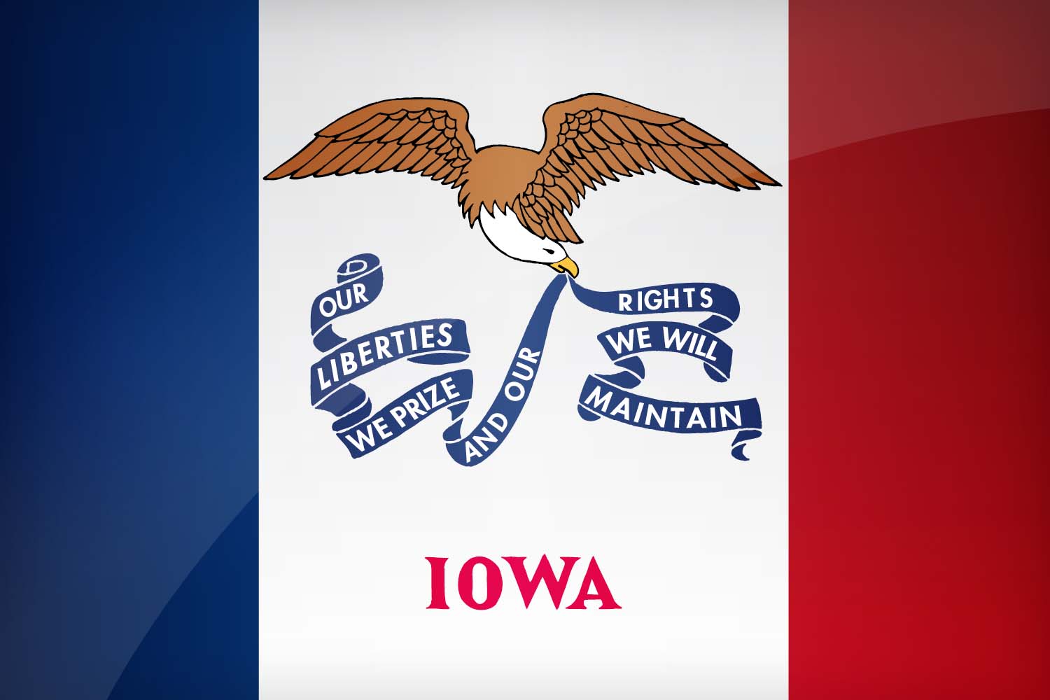 Flag of Iowa in High Resolution