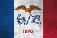 Iowa Flag Metal Texture