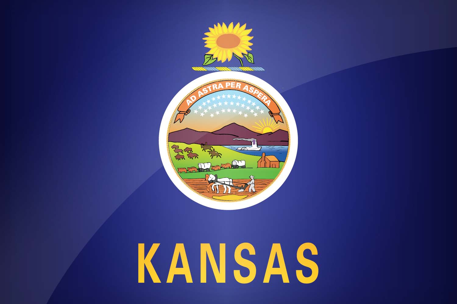 Flag of Kansas in High Resolution