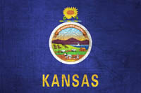 Kansas Flag Metal Texture