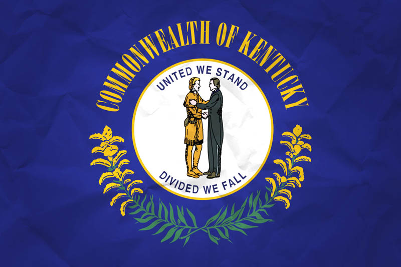 Flag Kentucky L Size on Paper