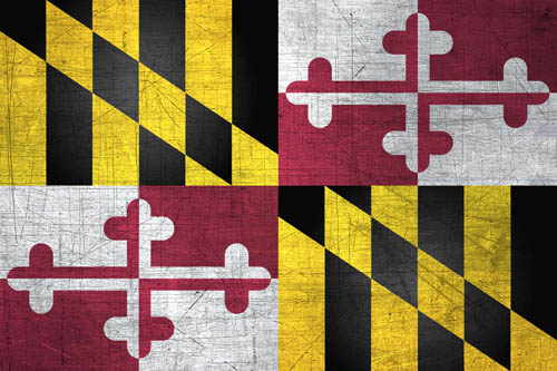 Flag Maryland Metal - Size Medium