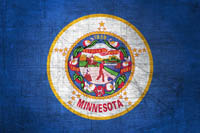 Minnesota Flag Metal Texture