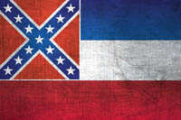 Mississippi Flag Metal Texture