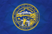 Nebraska Flag Paper Texture