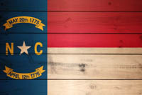 Flag North Carolina / Wood Texture