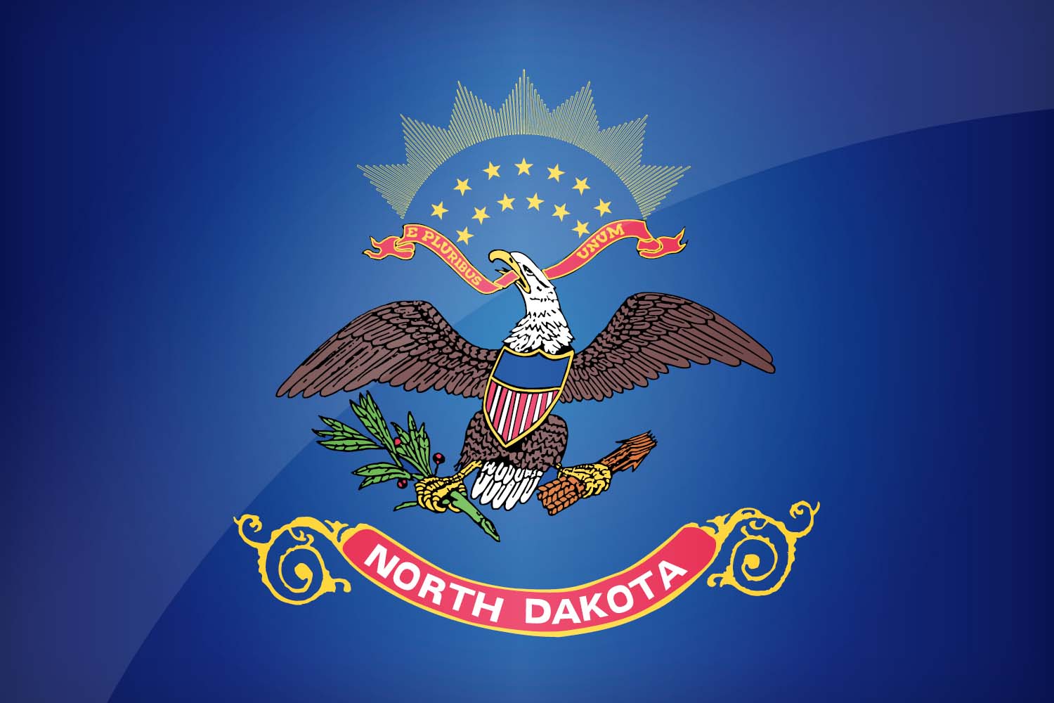 Flag of North Dakota in High Resolution