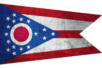 Ohio Flag Metal Texture