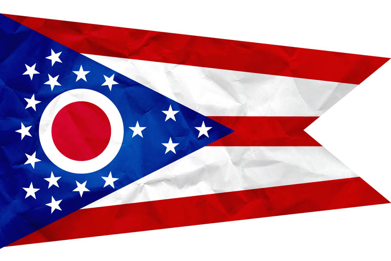 Flag Ohio L Size on Paper