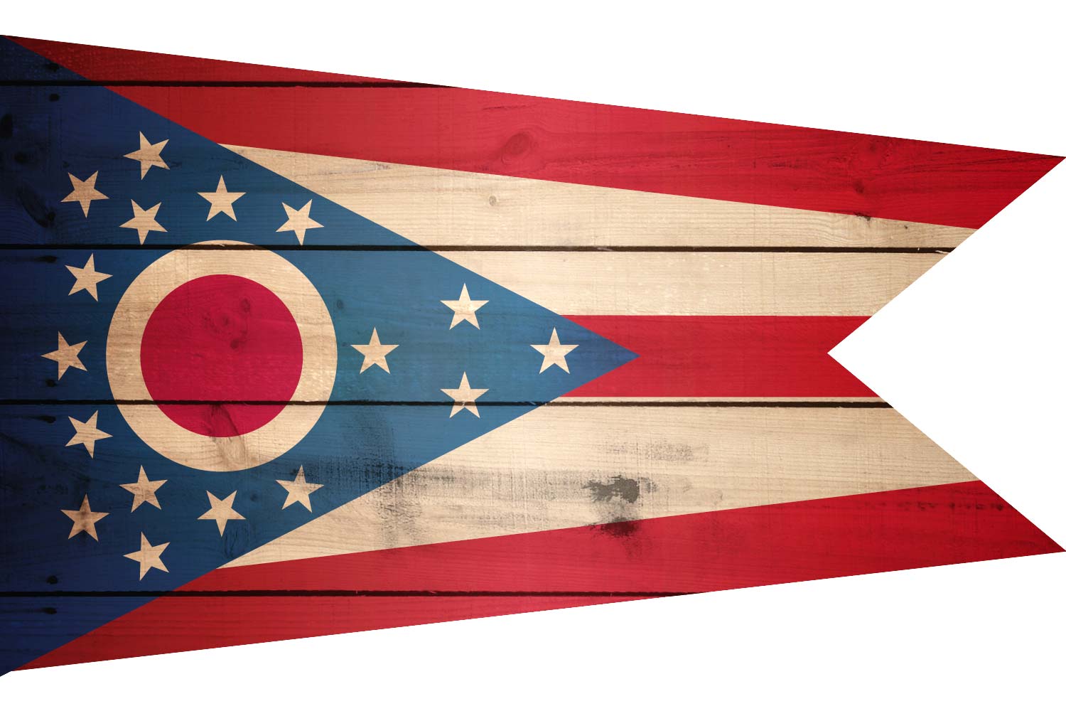 High Resolution Flag of Ohio Wood Texture