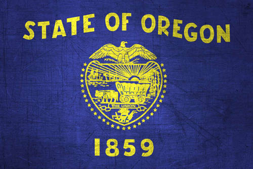 Flag Oregon Metal - Size Medium