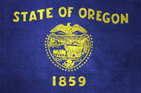 Oregon Flag Metal Texture