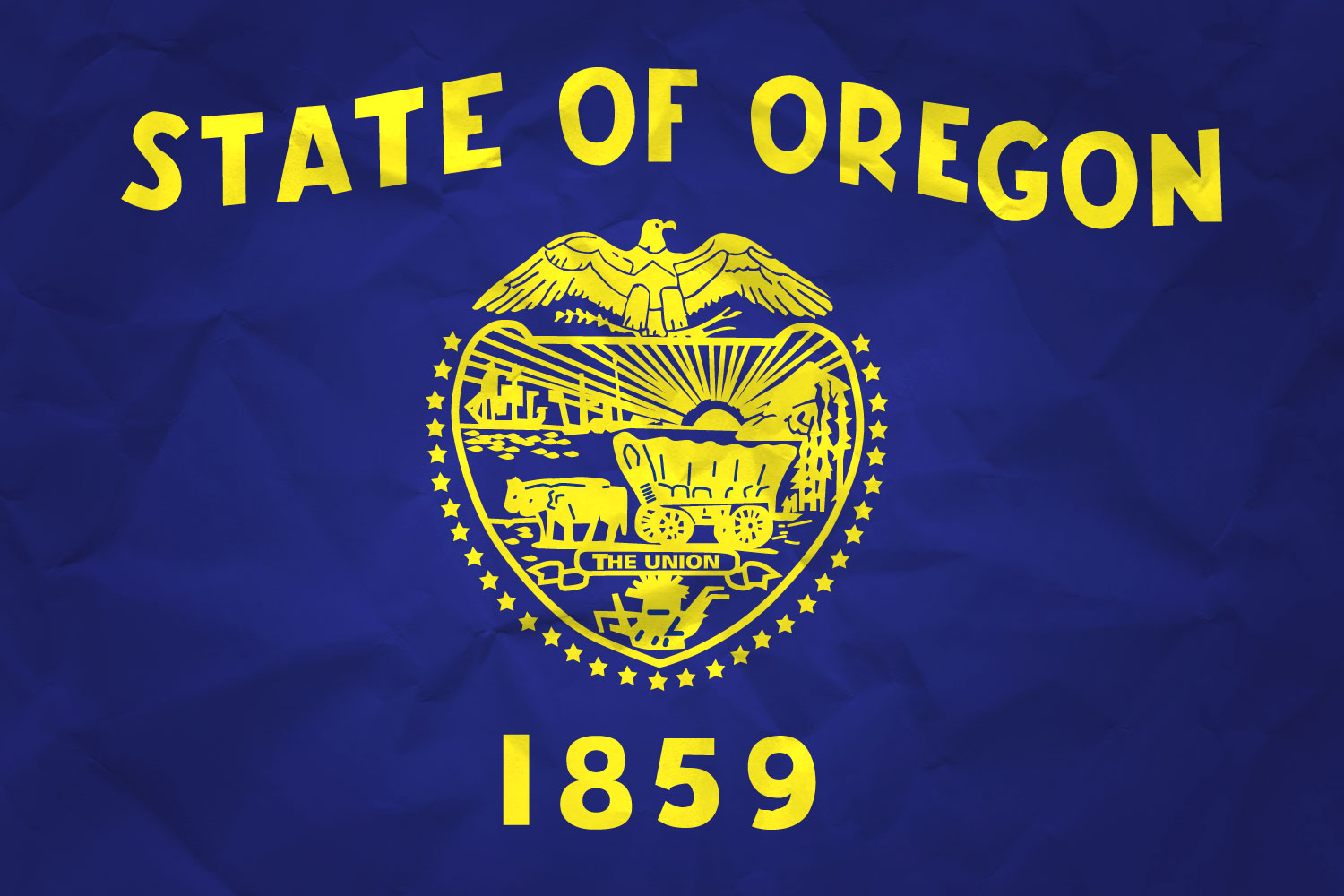 High Resolution Flag of Oregon Paper Texture