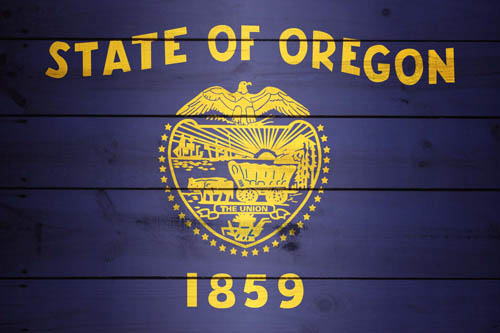 Flag Oregon Wood - Size Medium