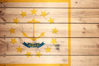 Flag Rhode Island / Wood Texture