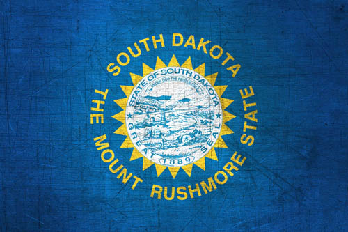 Flag South Dakota Metal - Size Medium