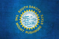Flag South Dakota Metal Texture