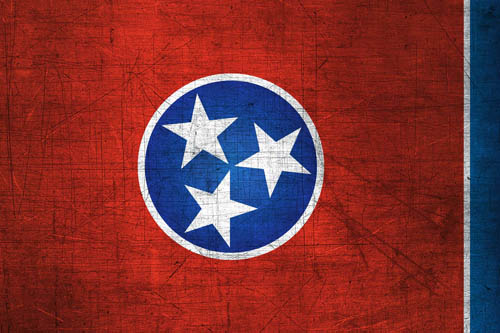 Flag Tennessee Metal - Size Medium