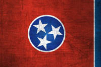 Tennessee Flag Metal Texture