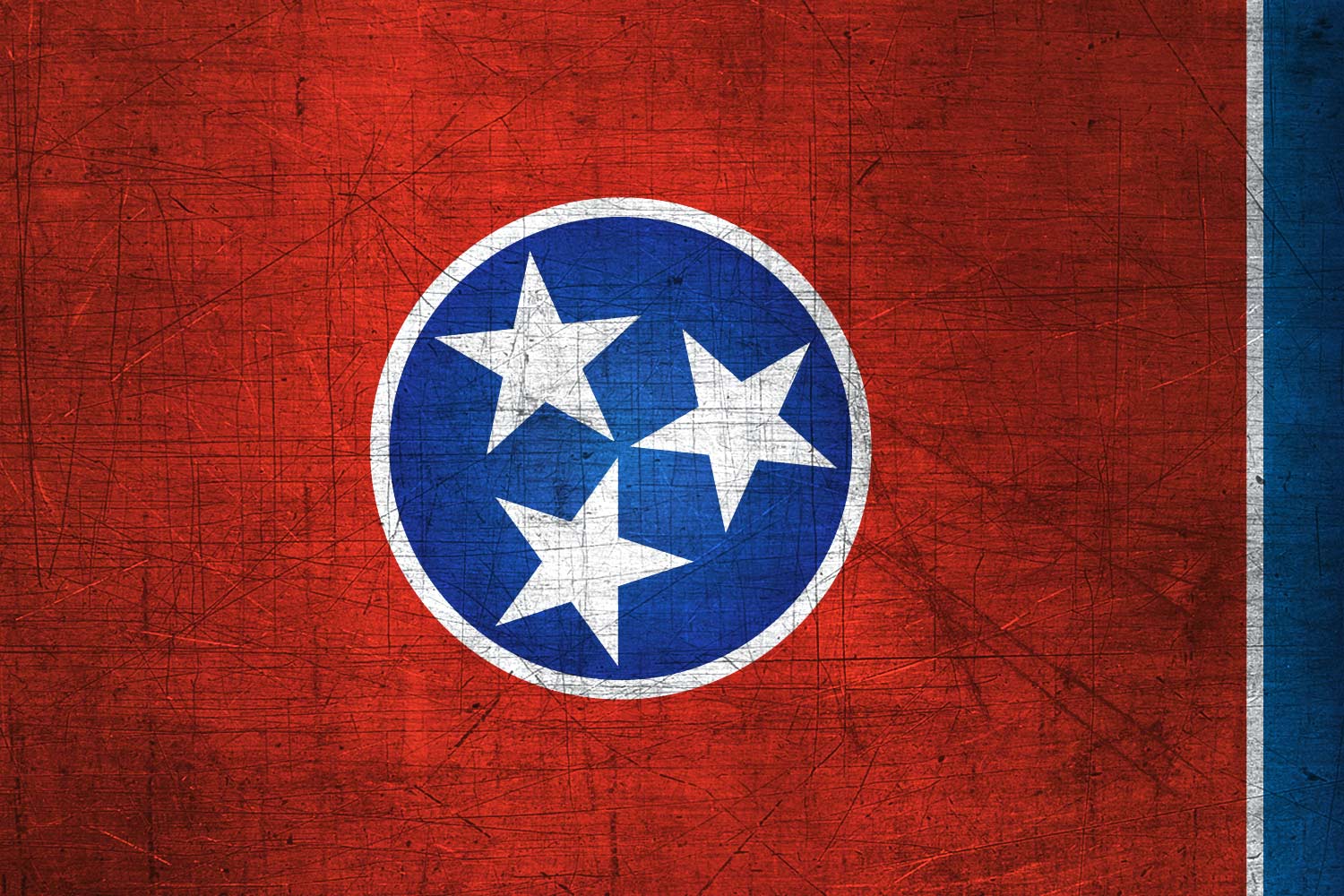 High Resolution Flag of Tennessee Metal Texture