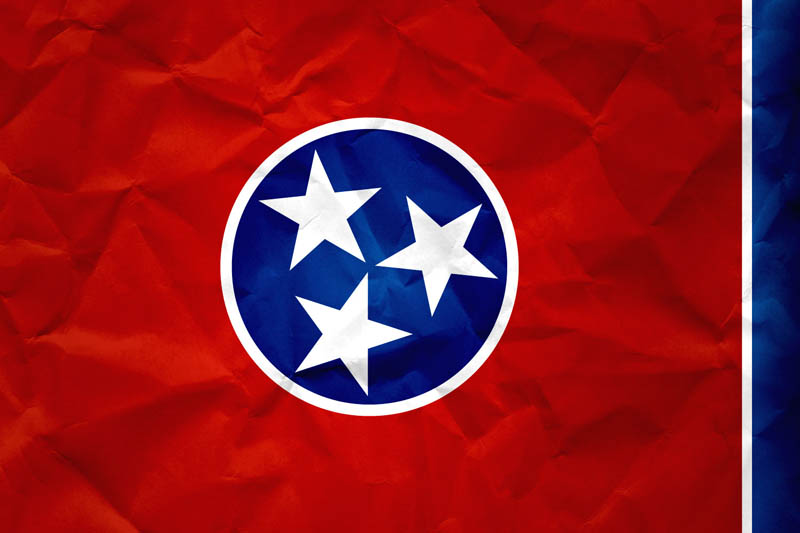 Flag Tennessee L Size on Paper