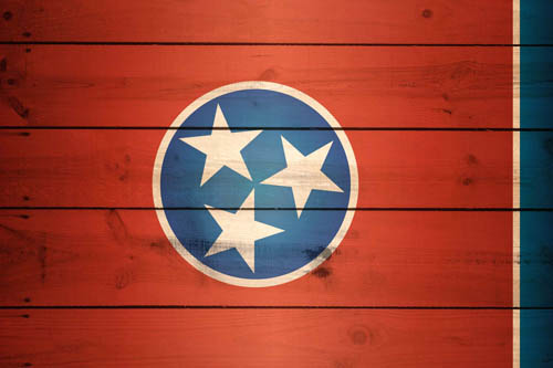 Flag Tennessee Wood - Size Medium