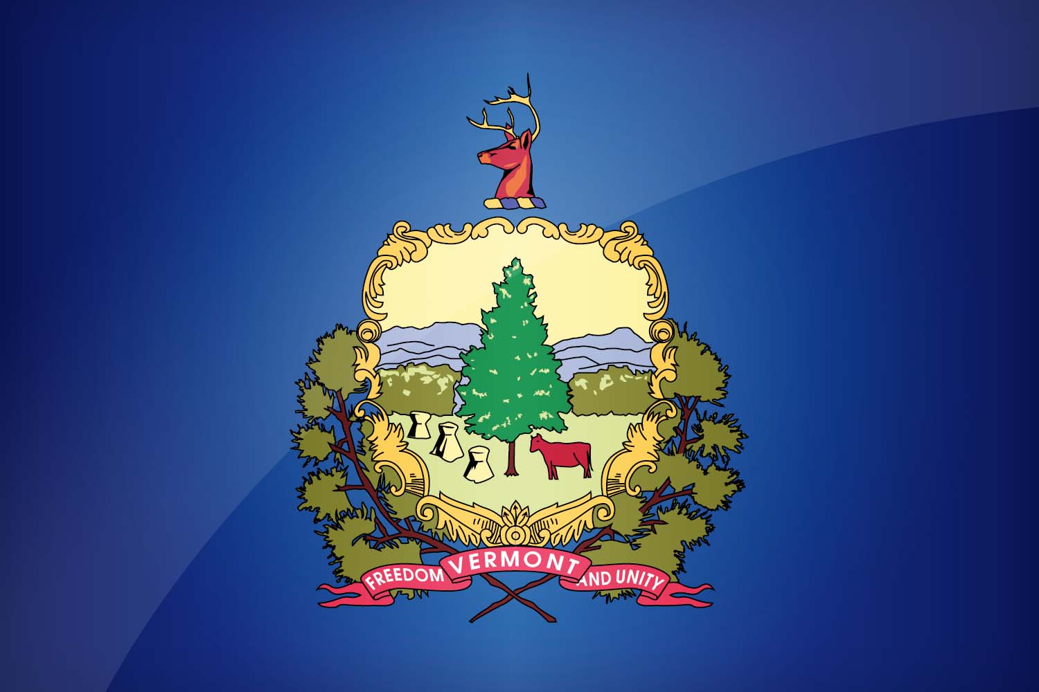 Flag of Vermont in High Resolution