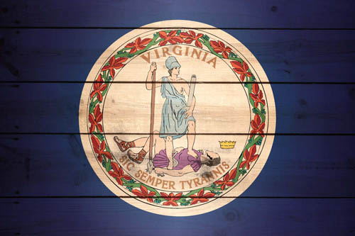 Flag Virginia Wood - Size Medium