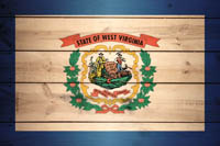 Flag West Virginia / Wood Texture