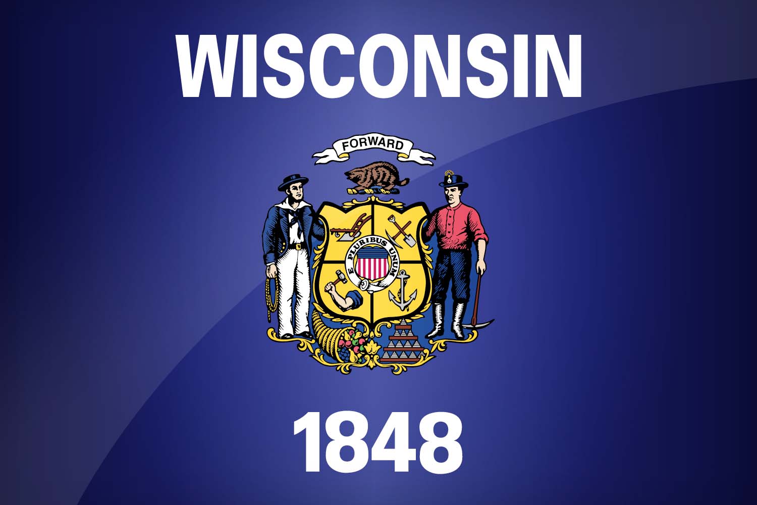 Flag of Wisconsin in High Resolution